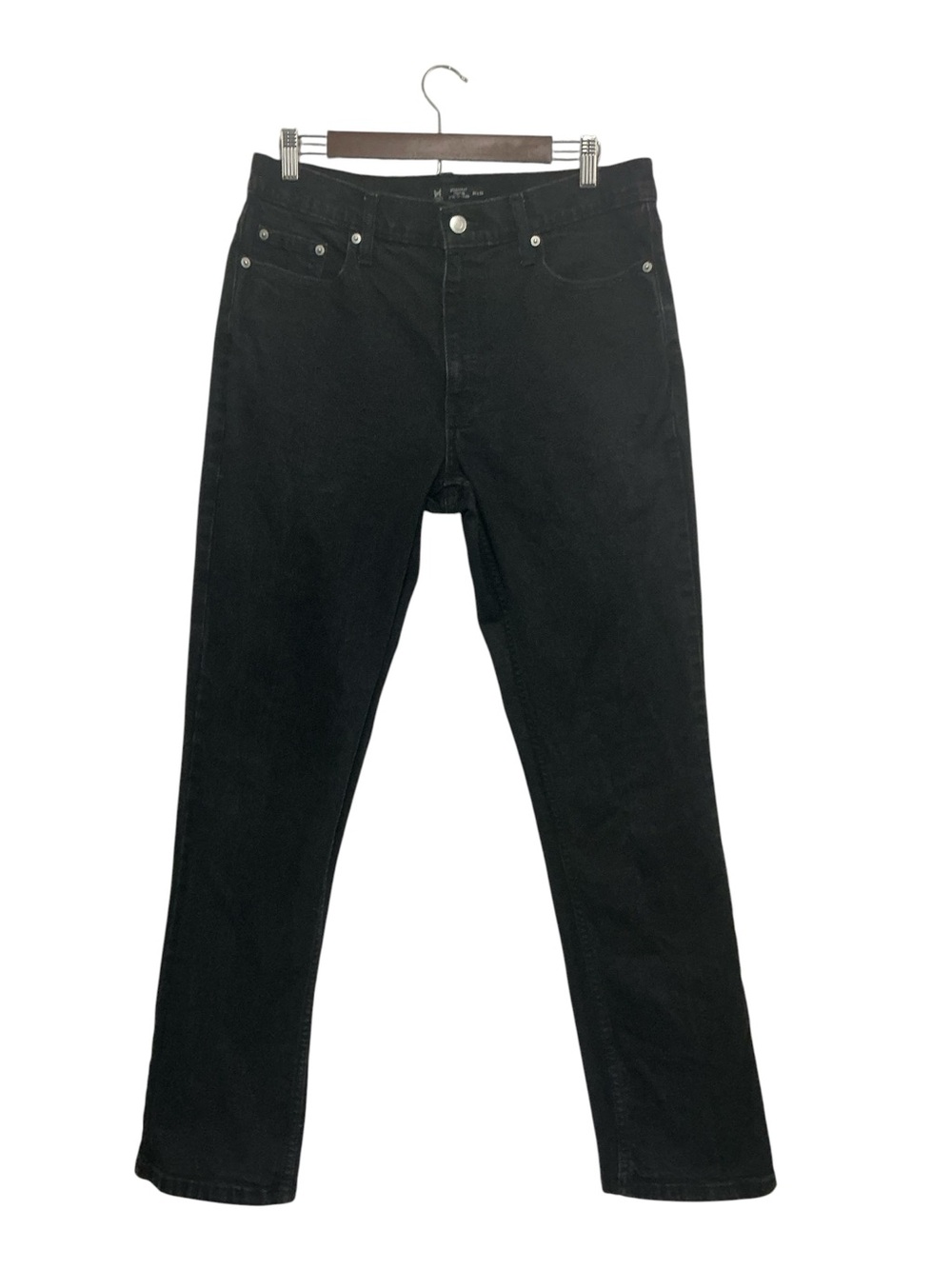 Men's Straight fit premium stretch denim Black Jeans S 34x32